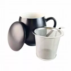 Tasse Haiku noire avec infuseur intégré