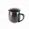 Tasse Haiku noire avec infuseur intégré pour une praticité et élégance.