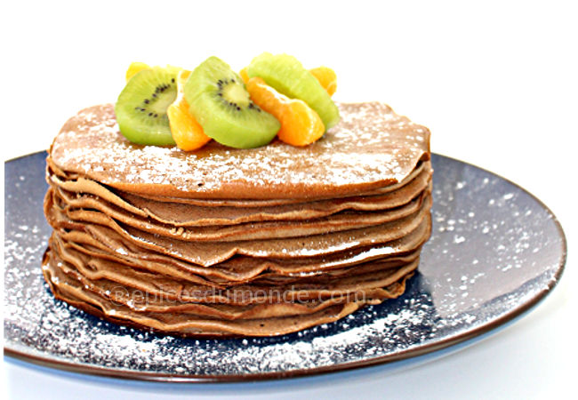 recette pancakes chocolat à la cannelle - chandeleur - copyright épices du monde