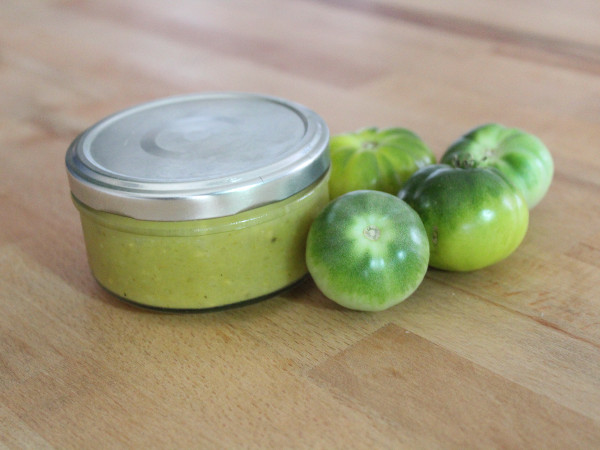 Chutney de tomate verte et gingembre